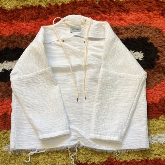 Rachel Comey Double Lined Linen Blouse w/ Tie - Picture 3 of 3